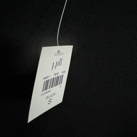 J. Jill Wearever Collection Black 3/4 Flare Sleeve Knit Jersey Dress Casual S - Picture 5 of 8